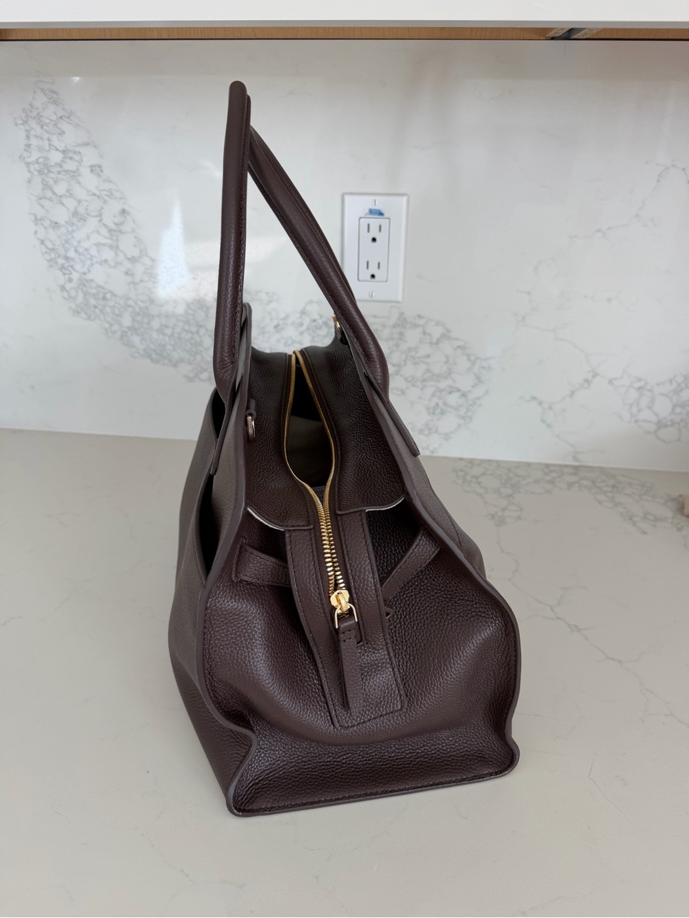 Quince Italian Leather Essential Satchel Tote - Picture 4 of 12